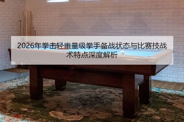 2026年拳击轻重量级拳手备战状态与比赛技战术特点深度解析